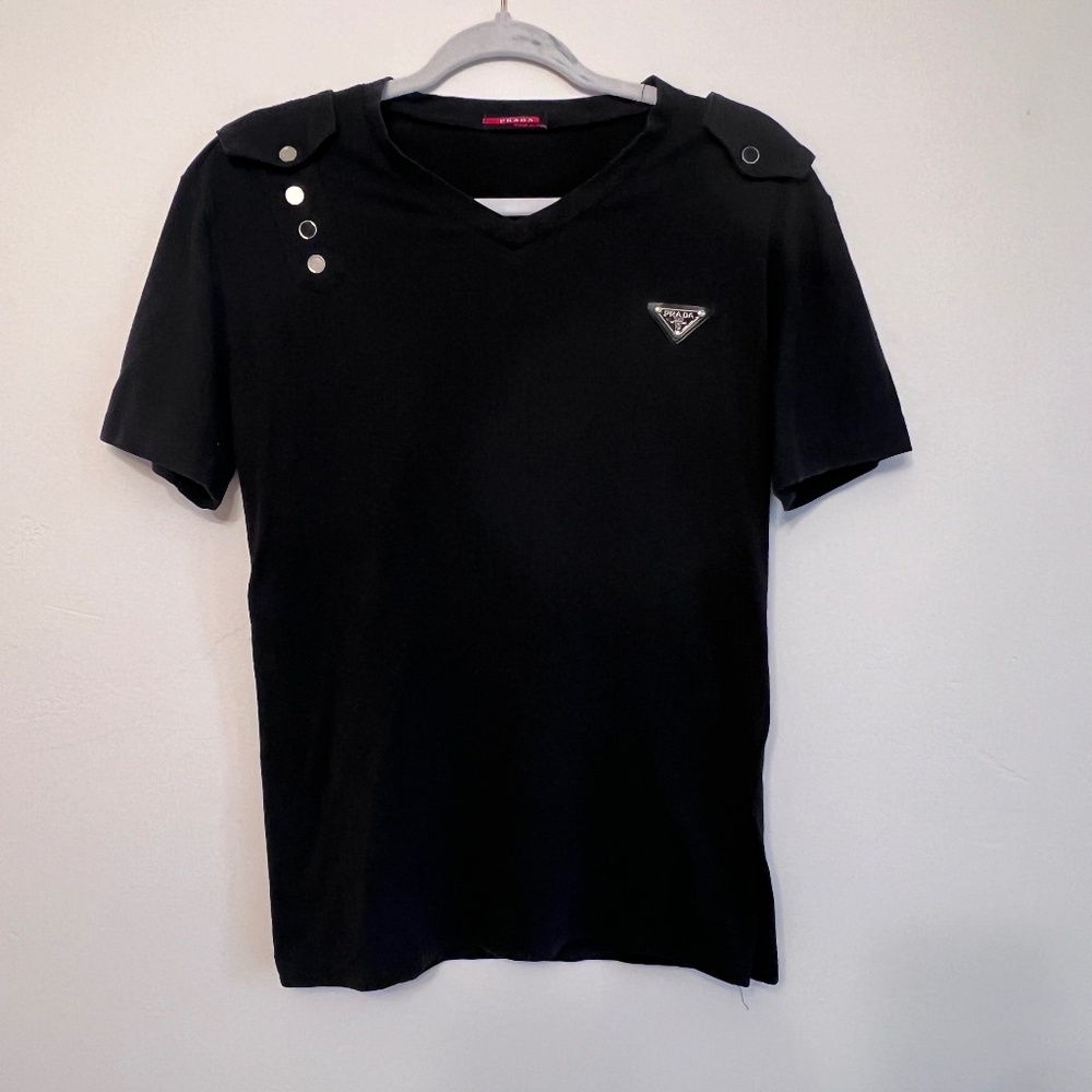 Vintage Prada Black Jersey T Shirt